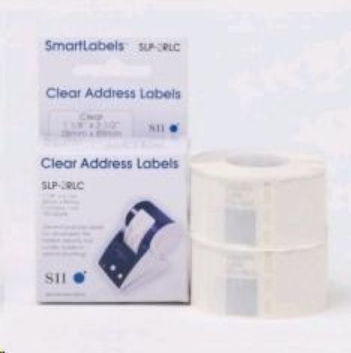 Obrázek Seiko adresní štítky - transparentní, 28x89mm 130ks/role (obsahuje dvě role)