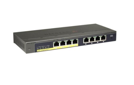 Obrázek Netgear GS108PE 8-port gigabit ProSafe Plus Switch, 4 porty jsou PoE, PC management