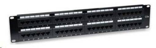 Obrázek Intellinet Patch panel 48 port Cat5e, UTP, 2U , černý