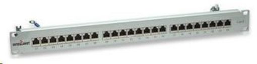 Obrázek Intellinet Patch panel 24 port Cat6, stíněný STP, šedý