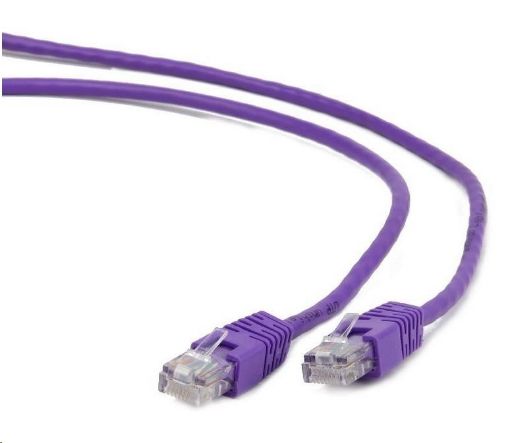 Obrázek GEMBIRD kabel patchcord Cat5e UTP 0,5m, fialový