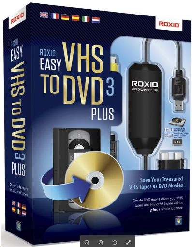 Obrázek Roxio Easy VHS to DVD 3 Plus BOX - jazyk EN/FR/DE/ES/IT/NL