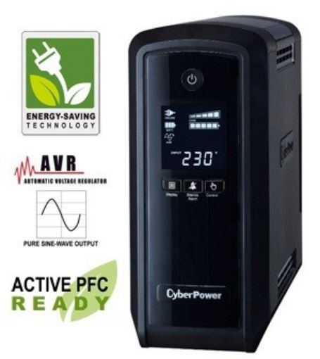 Obrázek CyberPower PFC SineWave LCD GP UPS 900VA/540W, Schuko zásuvky