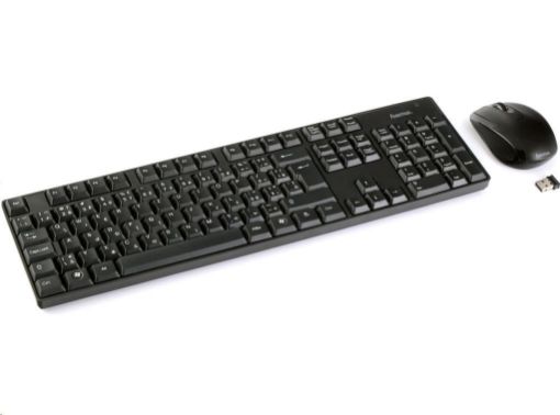 Obrázek Hama set bezdrôtovej klávesnice s optickou bezdrôtovou myšou RF 2200