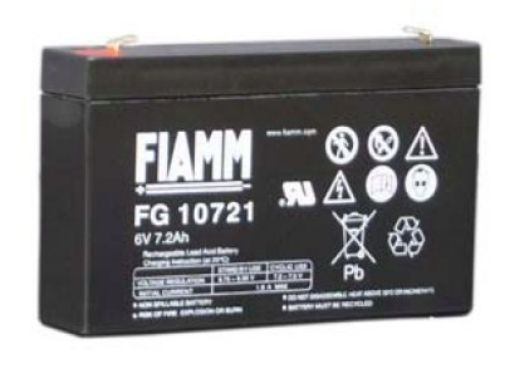 Obrázek Baterie - Fiamm FG10721 (6V/7,2Ah-Faston 187), životnost 5let