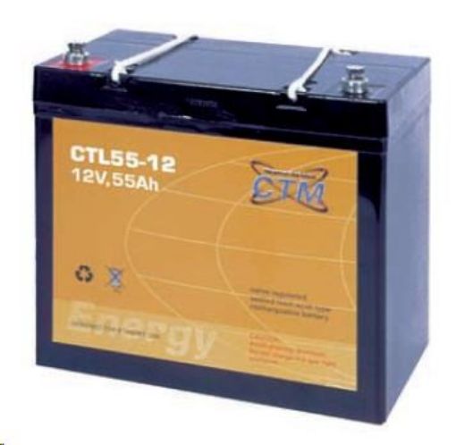 Obrázek Baterie - CTM CTL 55-12 (12V/55Ah - M6), životnost 10-12let