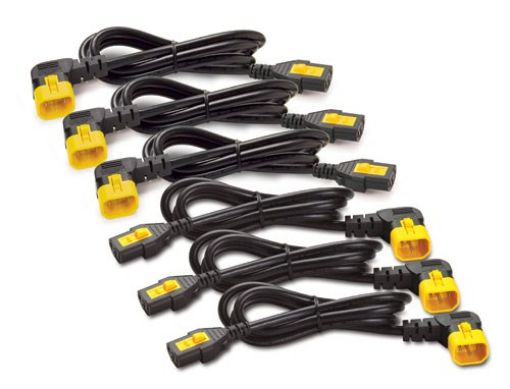 Obrázek APC Power Cord Kit (6 ks), Locking, C13 to C14, (90°), 0.6m