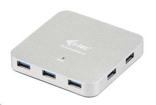 Obrázek iTec USB 3.0 Hub 7-Port Metal s napájecím adaptérem
