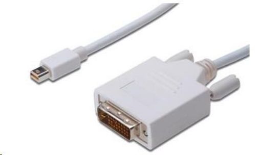 Obrázek PREMIUMCORD Kabel Mini DisplayPort - DVI 2m, bílý