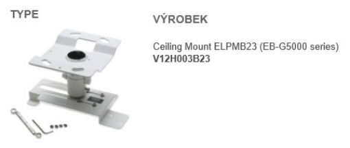 Obrázek EPSON Ceiling Mount ELPMB23 pro EB-19xx,17xx,8x,8xx,EB-Sx,EB-Xx,EB-Wx Ceiling Kit  - stropní držák projektoru