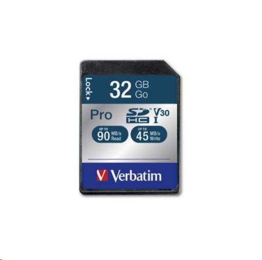 Obrázek VERBATIM SDHC karta 32GB Pro, U3, V30