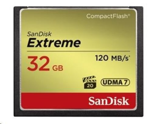 Obrázek SanDisk Compact Flash 32GB Extreme (R:120/W:85 MB/s) UDMA7