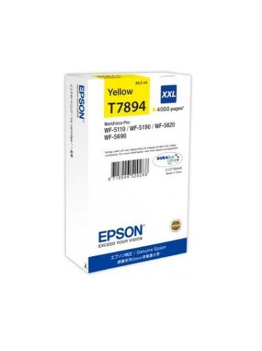 Obrázek EPSON Ink bar WorkForce-5xxx Series Ink Cartridge XXL Yellow - 34,2ml