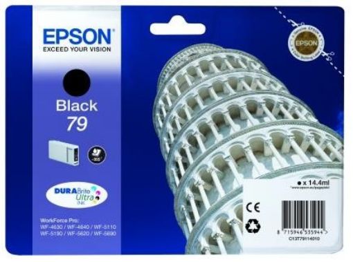 Obrázek EPSON Ink čer WF-5xxx Series Ink Cartridge "Pisa" 79 Black (14,4 ml)