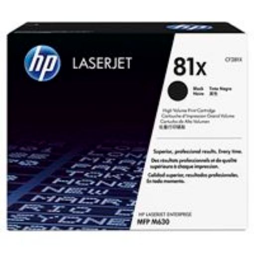 Obrázek HP 81X Black LJ Toner Cart, High Yield, CF281X (25,000 pages)