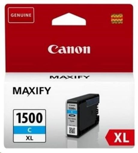 Obrázek Canon CARTRIDGE PGI-1500XL C azurová pro Maxify MB2050, MB2150, MB2350, MB2750 a MB2755 (1020 str.)