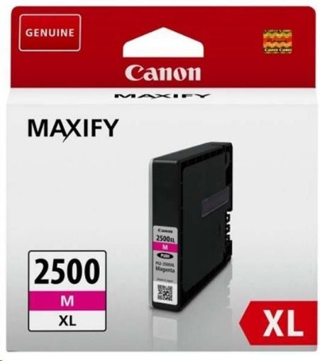 Obrázek Canon CARTRIDGE PGI-2500XL M purpurová pro Maxify iB4050, iB4150, MB5050, MB5150, MB5155, MB5350, MB54x (1295 str.)