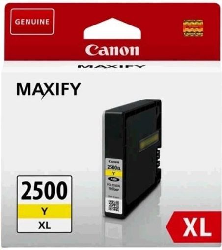 Obrázek Canon CARTRIDGE PGI-2500XL Y žlutá pro Maxify iB4050, iB4150, MB5050, MB5150, MB5155, MB5350, MB5450 a MB5455 (1295str.)