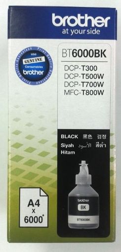 Obrázek BROTHER INK BT-6000BK black pro T300, T500W, T700W, cca 6000 stránek, pigmentový - INKTANK