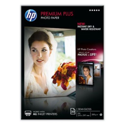 Obrázek HP Premium Plus Semi-gloss Photo Paper-20 sht/A4/210 x 297 mm, 300 g/m2, CR673A