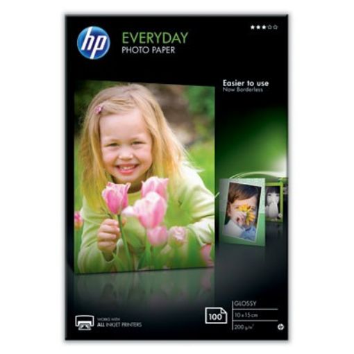 Obrázek HP Everyday Glossy Photo Paper-100 sht/10 x 15 cm, 200 g/m2, CR757A