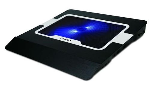 Obrázek CRONO aktivní chladicí podložka pod notebook CB156 do 15.6", modré LED podsvícení