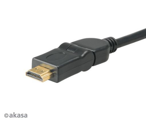 Obrázek AKASA - HDMI na HDMI kabel - otočná hlavice - 2 m