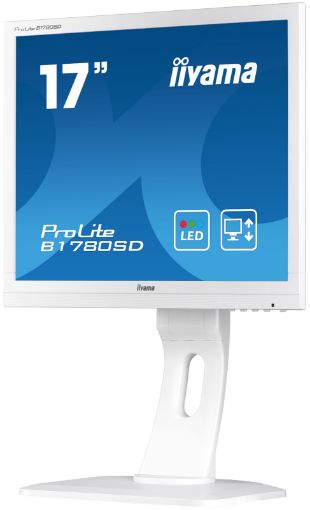 Obrázek 17" LCD iiyama Prolite B1780SD-W1 - 5ms,250cd/m2,1000:1,5:4,VGA,DVI,repro,pivot,výšk.nastav.,bílý