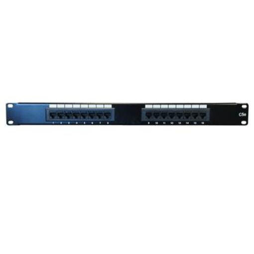 Obrázek Patch panel 16p.,UTP, Cat5e,1U,19", LSA Krone