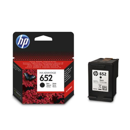 Obrázek HP 652 černá ink kazeta, F6V25AE