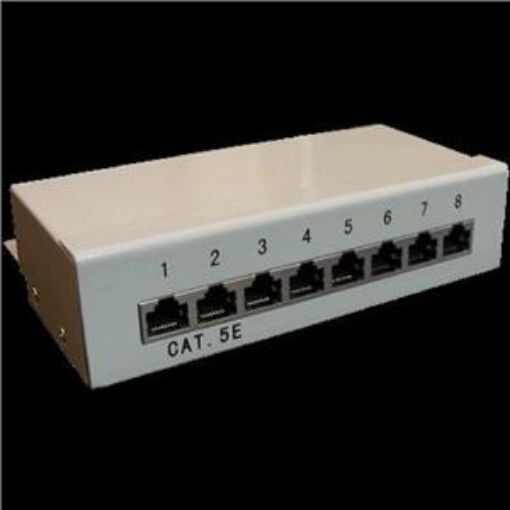 Obrázek Patch panel Box 8-port Cat5e STP na zed´