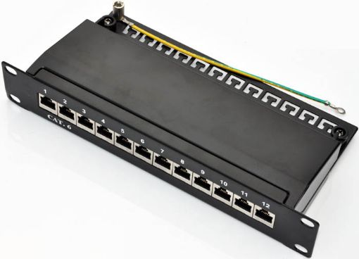 Obrázek Patch panel 10" STP cat.6 12portů