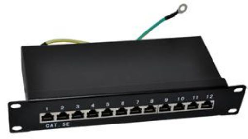 Obrázek Patch panel 10“ STP Cat5e 12 portů