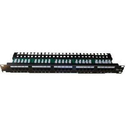 Obrázek Patch panel ISDN 25p.1U Integrovaný  BLACK, 19"