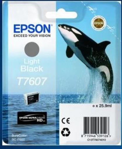 Obrázek EPSON ink čer ULTRACHROME HD kosatka Light Black - T7607