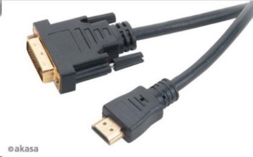 Obrázek AKASA kabel  DVI-D na HDMI, pozlacené konektory, 2m
