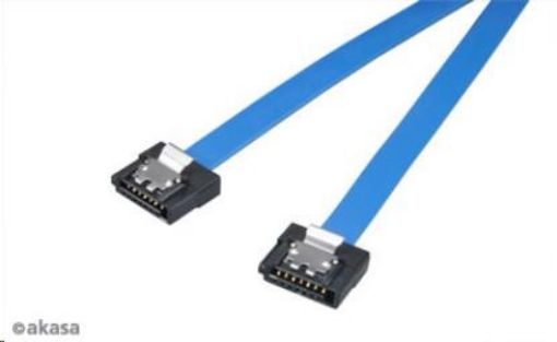Obrázek AKASA kabel  Super slim SATA3 datový kabel k HDD,SSD a optickým mechanikám, modrý, 30cm