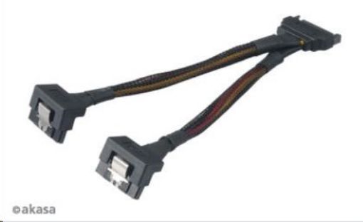 Obrázek AKASA kabel  SATA rozdvojka napájení, 15cm