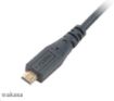 Obrázek AKASA kabel  HDMI Micro na HDMI, podpora Ethernet, 2K a 4K rozlišení, pozlacené konektory, 1,5m