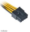 Obrázek AKASA kabel  redukce napájení z 6pin PCIe na 8pin ATX 12V, 15cm