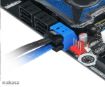 Obrázek AKASA kabel  Super slim SATA3 datový kabel k HDD,SSD a optickým mechanikám, modrý, 15cm