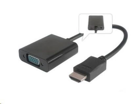 Obrázek PREMIUMCORD Převodník HDMI na VGA se zvukem (3,5mm jack)