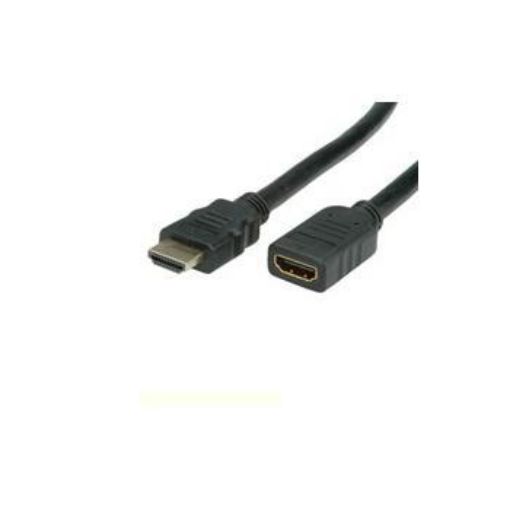 Obrázek Prodlužovací High Speed HDMI kabel s Ethernetem, HDMI M - HDMI F, zlacené konektory, 3m