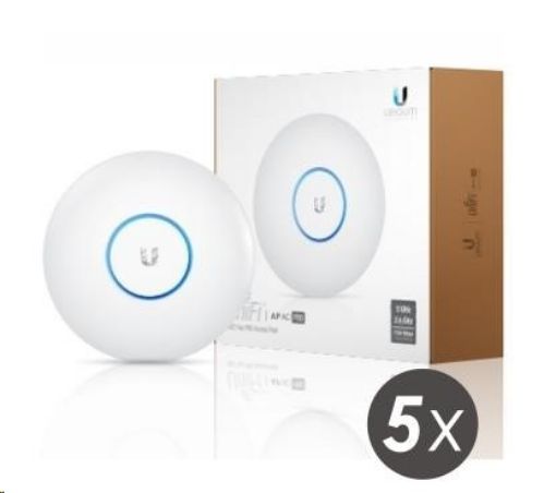 Obrázek UBNT UniFi AP AC PRO, 5-pack vnitřní AP, 2.4GHz+5GHz (450Mbps+1300Mbps), MIMO, 802.11a/b/g/n/ac