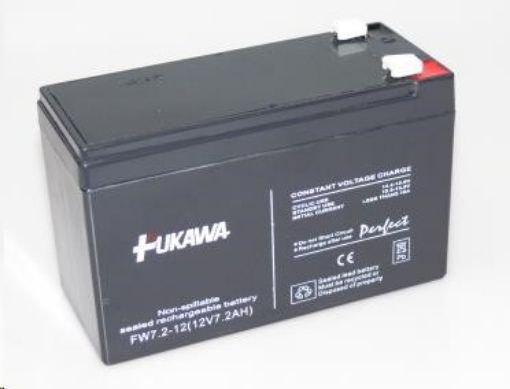 Obrázek Baterie - FUKAWA FW 7,2-12 F2U (12V/7,2 Ah - Faston 250), konektor - 6.3mm, životnost 5let