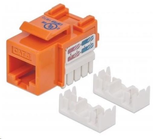 Obrázek Intellinet Cat6 Keystone Jack, UTP, Orange, Punch-down