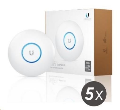 Obrázek UBNT UniFi AP AC LR, 5-PACK (neobsahuje PoE!) [vnitřní AP, dual-band 2.4+5GHz (450+867Mbps), MIMO, 802.11a/b/g/n/ac]