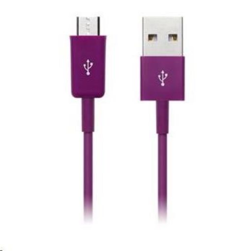 Obrázek CONNECT IT Kabel Colorz microUSB - USB, 1m, fialový