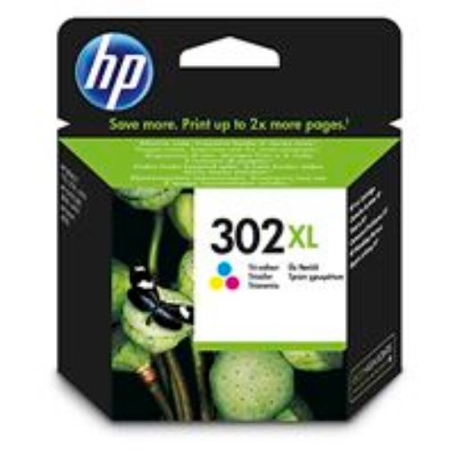 Obrázek HP 302XL High Yield Tri-color Original Ink Cartridge, , F6U67AE