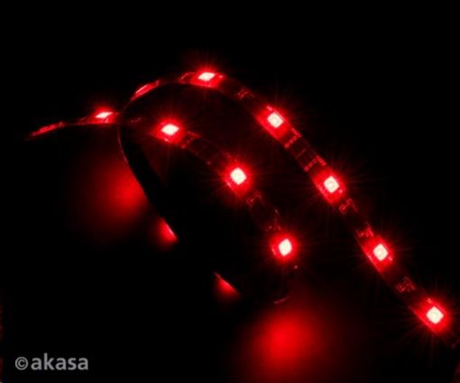 Obrázek AKASA LED pásek Vegas, Molex 12V napájení, 60cm, červený